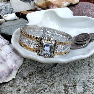 Rare & Beautiful Edwardian J..J White Hinge Bracelet